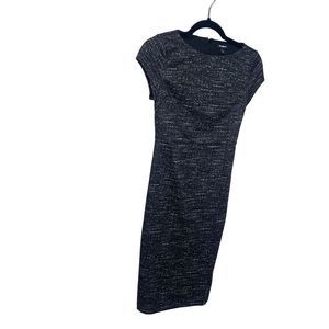 XXS 00 Express Black and White Midi Dress